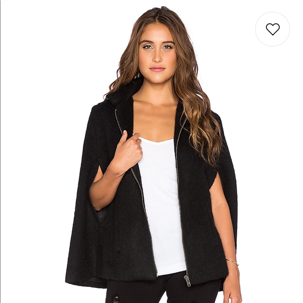 BB Dakota Zoey Black Cape Jacket